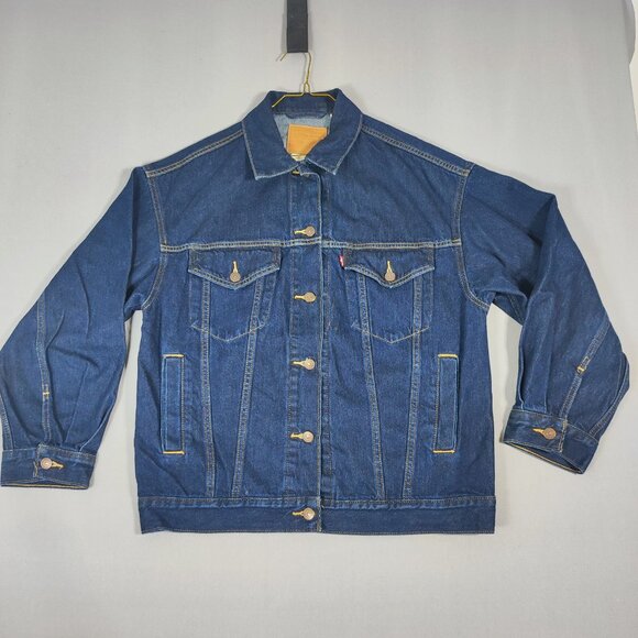 Levis Trucker Jacket men's size S indigo blue colour classic style - Picture 1 of 12